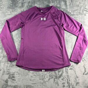 Under‎ Armour ColdGear Fitted Long Sleeve Shirt Purple Womens MD M